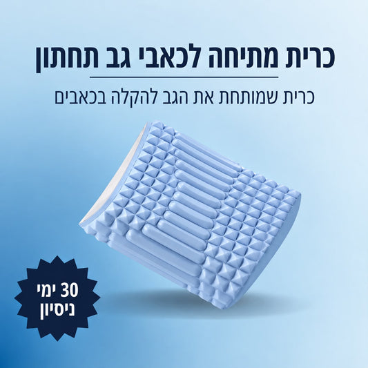 כרית מתיחה לכאבי גב תחתון - כרית שמותחת את הגב להקלה בכאבים