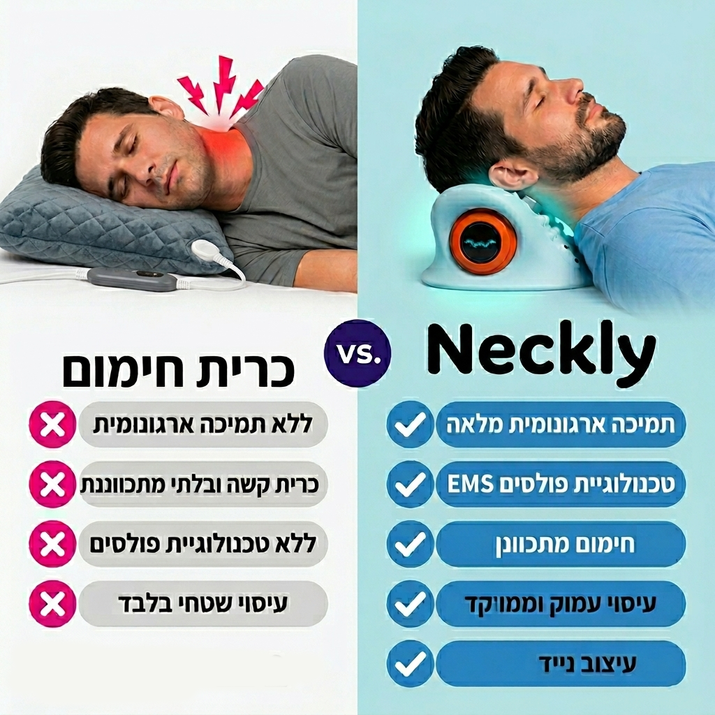 מעסה צוואר החשמלי 3 ב 1 של Neckly