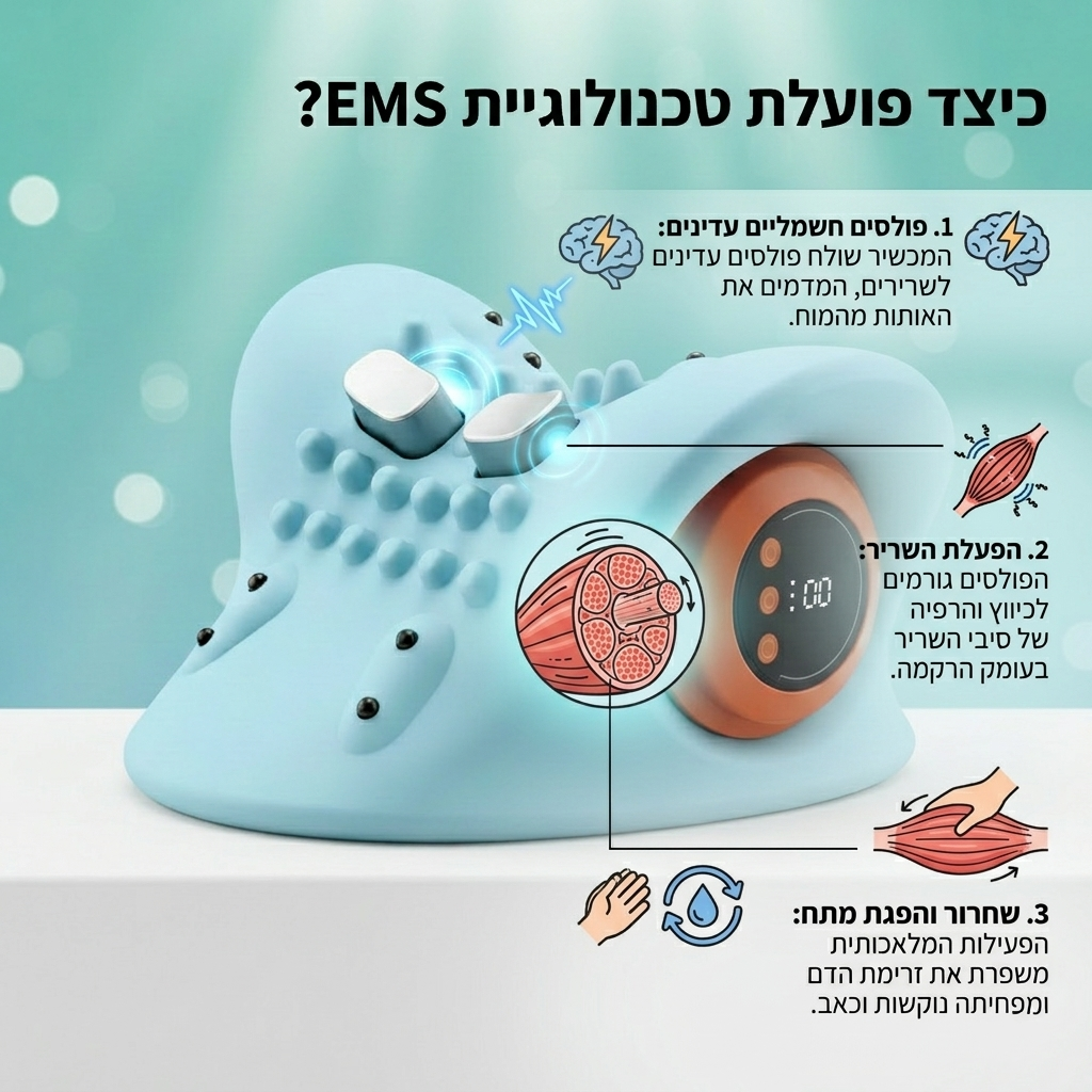 מעסה צוואר החשמלי 3 ב 1 של Neckly